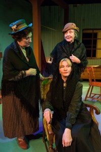 Wendy Ishii (Juno Boyle), Eva Wright, (the Neighbour) and Kate Colby (seated, Mrs. Tancred). Photo courtesy of William A. Cotton