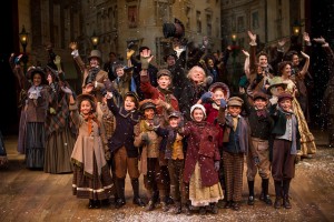 The company of "A Christmas Carol" at Denver Center for the Performing Arts. Photo Credit: Adams Visual Communications. 